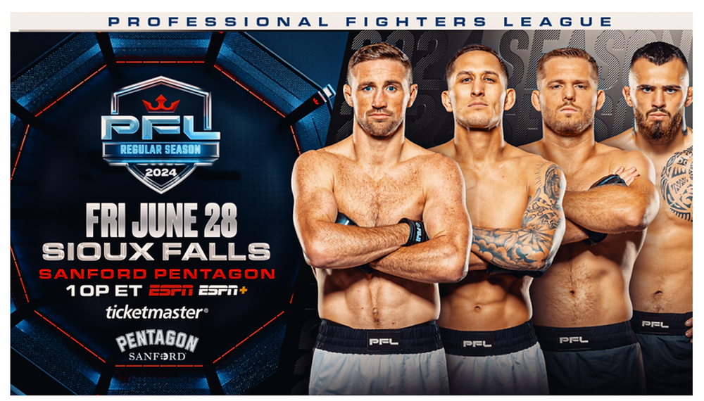 Professional Fighters League faz estreia em Dakota do Sul em 28 de junho, com 2024 PFL Global Season Action